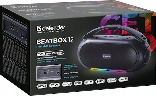 Defender Beatbox 12 Ηχείο Bluetooth 16W Μαύρο