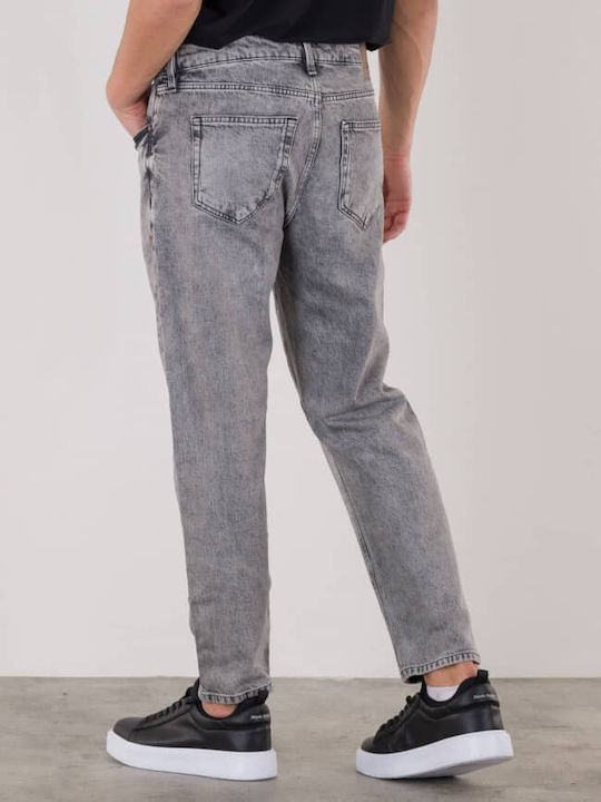 Jean Ανδρικό Παντελόνι Τζιν Loose Fit Γκρι