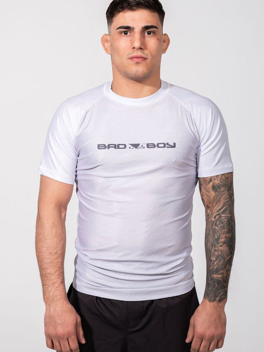 Bad Boy Ranked Ανδρική Κοντομάνικη Μπλούζα BB-000064-WW για Jiu-Jitsu Λευκή