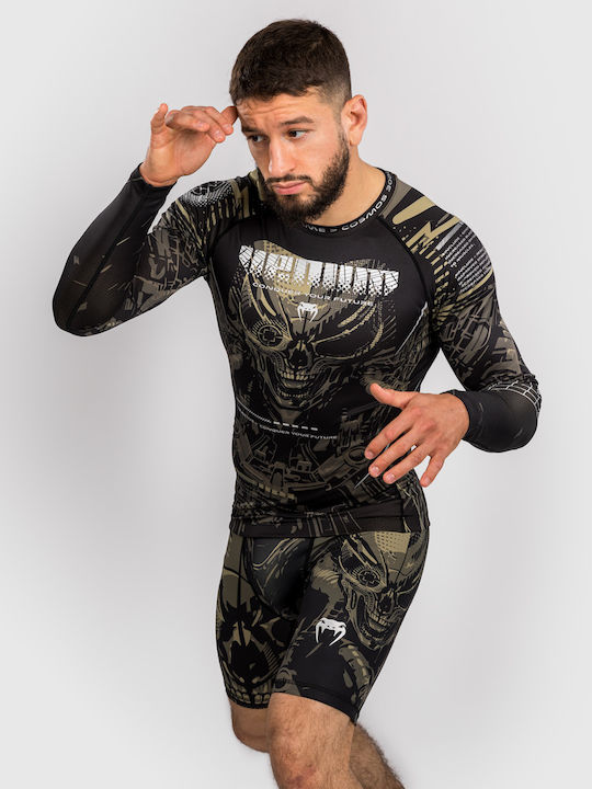 Venum Bărbați Cu mânecă lungă Tricou VENUM-05726-129 pentru Jiu-Jitsu / MMA Neagră
