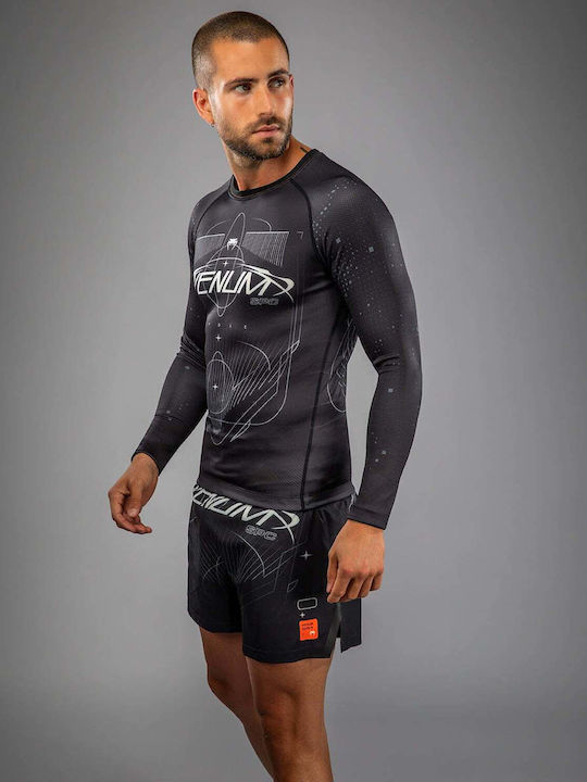 Venum Bărbați Cu mânecă lungă Tricou VENUM-05741-108 pentru Jiu-Jitsu / MMA Neagră