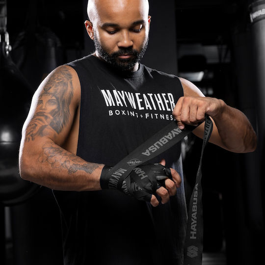 Martial Arts Hand Wraps Hayabusa Mayweather 180” Deluxe Hand Wraps Black Grey