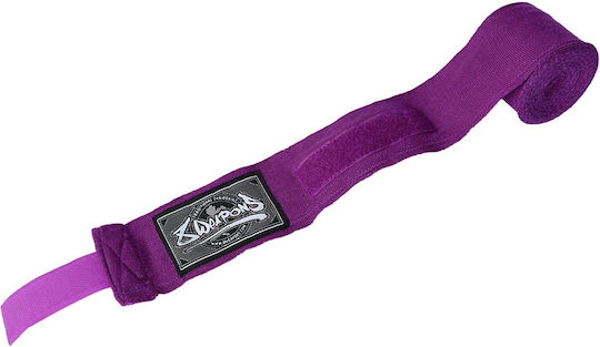 8 Weapons Semi-Elastic Martial Arts Hand Wraps 5m Purple