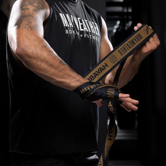 Bandage Hayabusa Mayweather 180” Deluxe Hand Wraps Black Gold