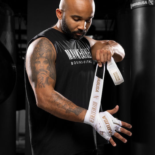 Μπαντάζ Hayabusa Mayweather 180” Deluxe Hand Wraps White Gold