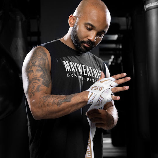 Μπαντάζ Hayabusa Mayweather 180” Deluxe Hand Wraps White Gold