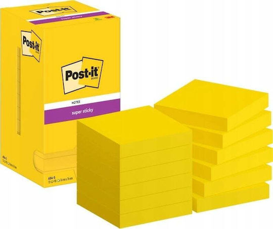 3m Post-it Super Sticky Ultragul Memo Pads 76x76mm 12 Pads
