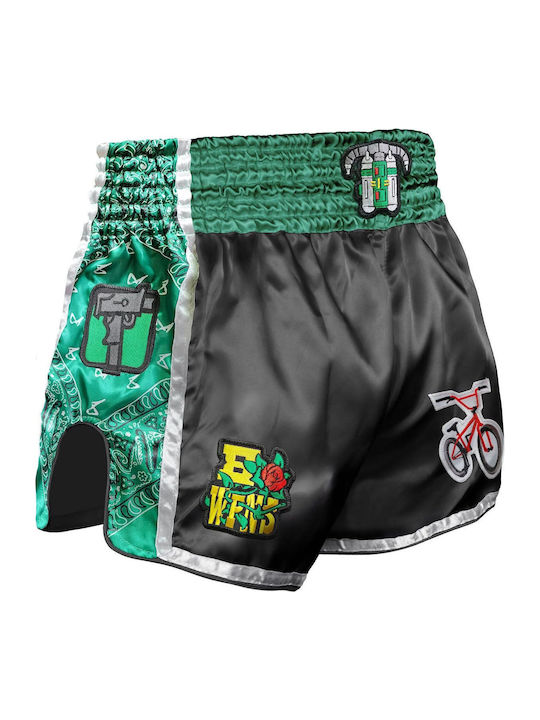Боксерки Muay Thai 8 Weapons West Coast Черно Зелено