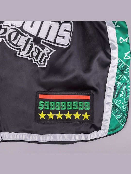 Σορτσάκια Muay Thai 8 Weapons West Coast Black Green