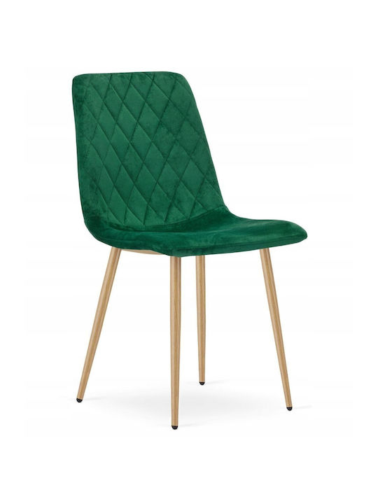 Dining Room Velvet Chair Dark Green Velvet 3pcs
