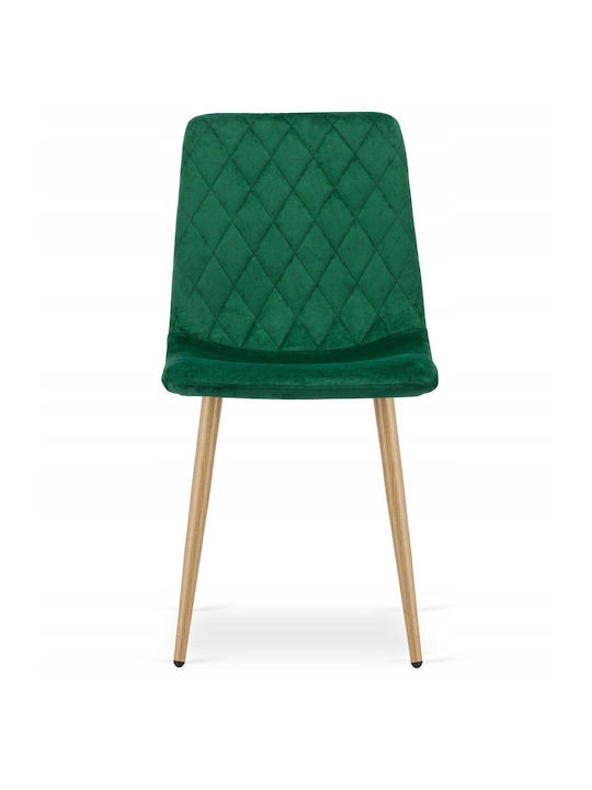 Dining Room Velvet Chair Dark Green Velvet 3pcs