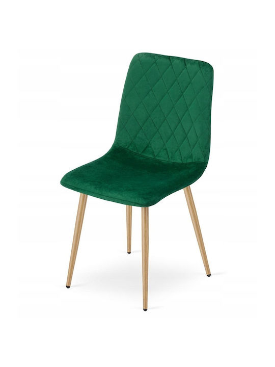 Dining Room Velvet Chair Dark Green Velvet 3pcs