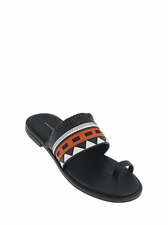 Women's Flat Sandals in Black Color