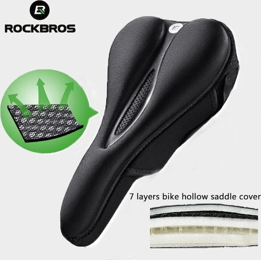 Rockbros Gel Seat Cover Bicycle Saddle Memory Foam Size M Black
