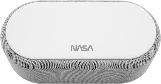 NASA Επιτραπέζιο Ψηφιακό Ρολόι LED με Ξυπνητήρι & Ασύρματη Φόρτιση Γκρι