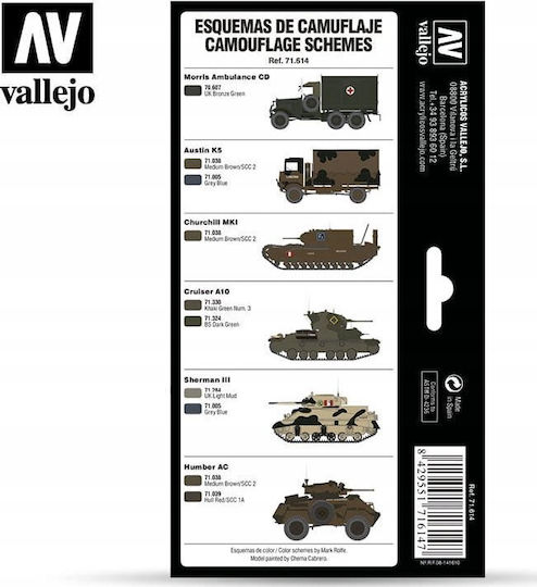 Vallejo Vallejo Afv Wwii British Colors Uk Bef Europe 8x17
