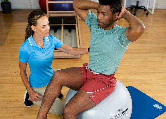 Sissel Securemax Μπάλα Pilates 75cm σε Ασημί Χρώμα