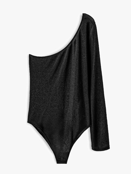Admas Women's Bodysuit One Shoulder Lurex All Over Gold