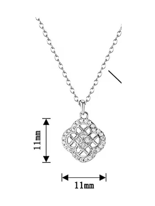 Halskette aus Silber mit Zirkon