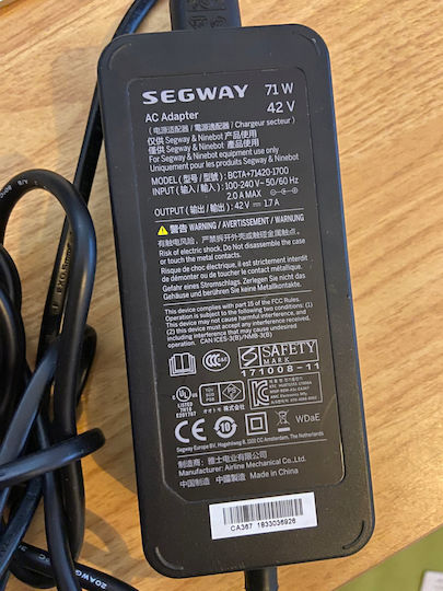 Segway Charger for Electric Scooter Segway-Ninebot