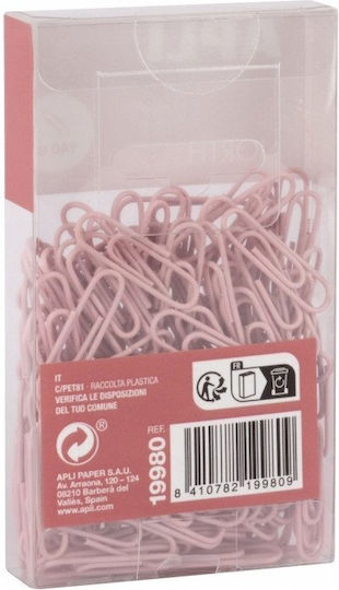 Apli Clips Rotunzi Pentru Hârtie 28mm 140 Bucăți Cutie Roz