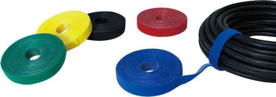 Techly Self-Adhesive Hook & Loop Tape Black 20mmx10m 1pcs 8051128108323