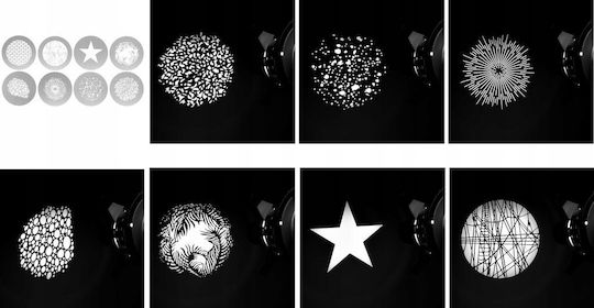 Glareone Spotlight Gobo Set 3 Studioausrüstung Masken