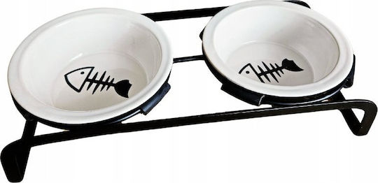 Barry King Ceramic Bowl Food for Dog & Cat 12cm in White Color