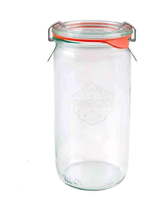 Weck Set of 6pcs Jars General Use with Lid Glass Transparent 1590ml
