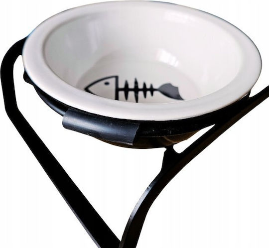 Barry King Ceramic Bowl Food for Dog & Cat 12cm in White Color