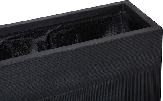 Beliani Саксия Черно 80x30x92см.