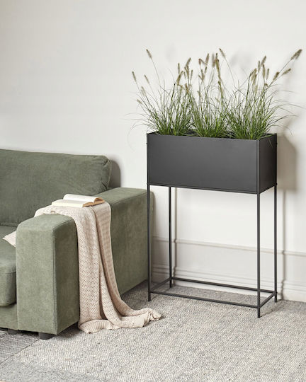 Beliani Topf Metallisch Black