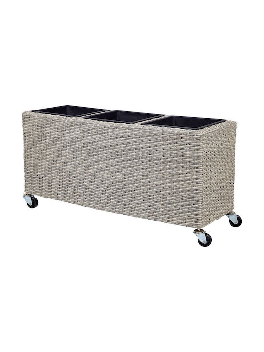 Beliani Pot Plastic Brown