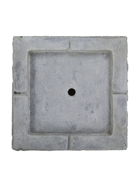 Beliani Grauer Blumentopf 26x26x60cm
