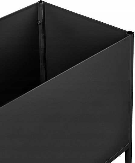 Beliani Topf Metallisch Black