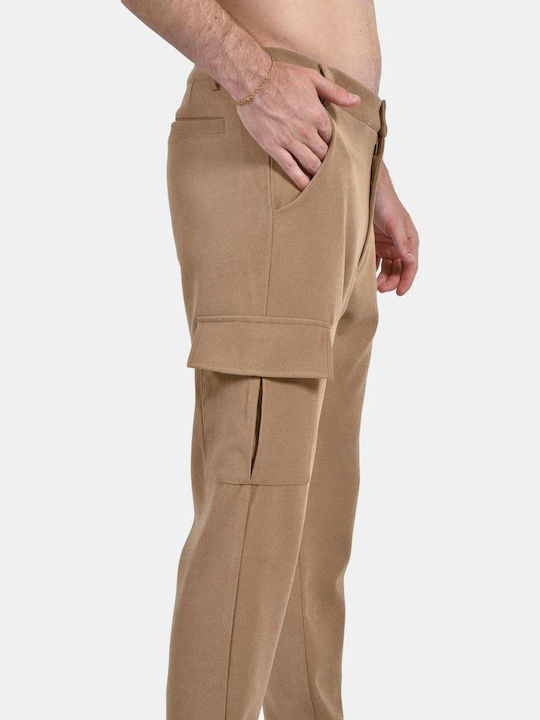 Παντελόνι Cargo Ελαστικό σε Loose Εφαρμογή Camel