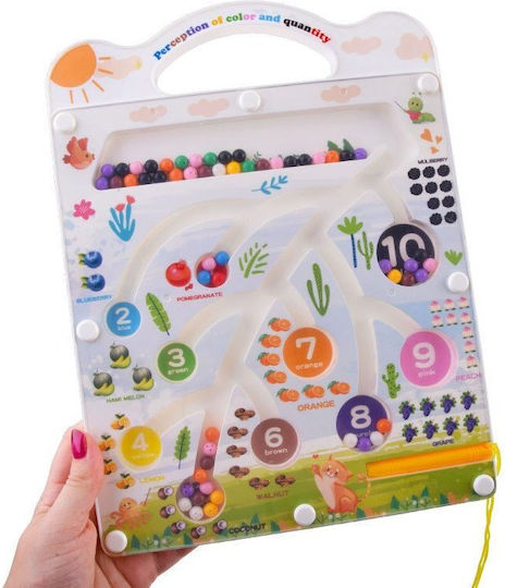 Magnetic Puzzle Board Maze Learning Colors Counting Za5741