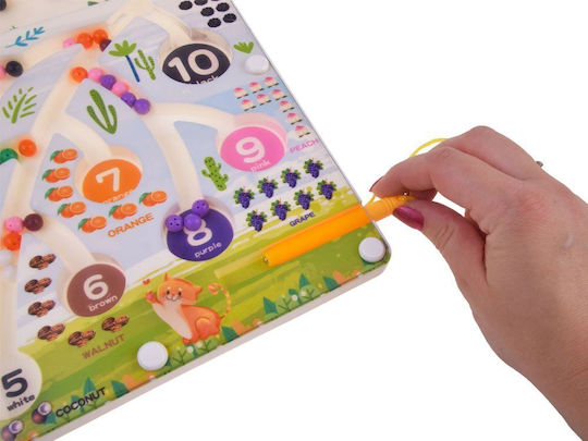 Magnetic Puzzle Board Maze Learning Colors Counting Za5741