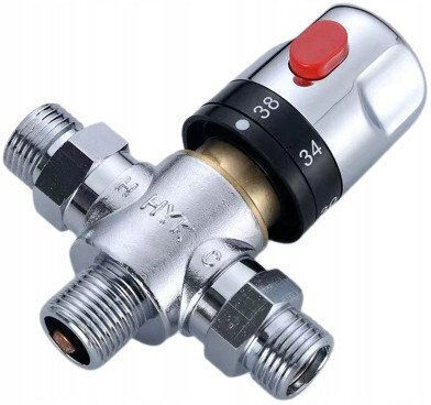 Invena Angled Valve Ceramic Head 1 2"x1 2" Chrome Zw-43-015