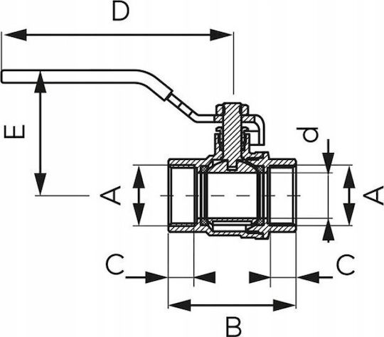 Ferro Βάνα / Διακόπτης 3/4" Θηλυκό