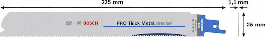 Bosch Reciprocating Saw Blade Pro Thick Metal Precise S1137hbf 1.1 x 25 x 225mm 25 Pieces