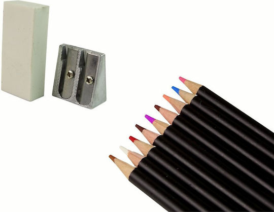 Set Crayons In A Tube Sharpener Eraser 74 Pcs