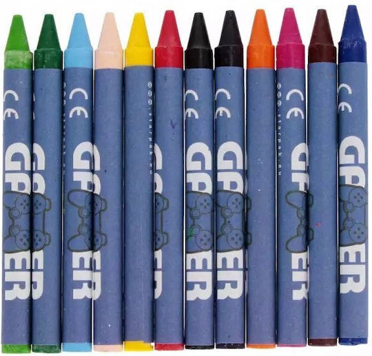 Wax Crayons 12 Colors Pad Stk Box 12/144