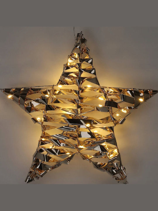 Beleuchtete Weihnachtsfigur Stern Form 30 cm