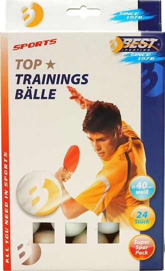 Best Sporting Ping Pong Balls Training 24 Pieces White