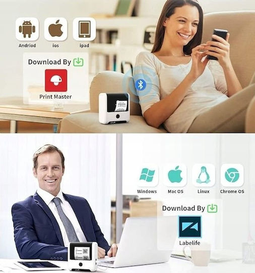 Phomemo Imprimantă de Etichete Bluetooth 203 dpi