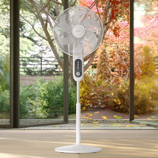 Philips Fan Cx1220 Ventilator Sockel 45W mit Fernbedienung Weiß