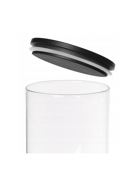 Orion Vase General Use with Lid Glass Transparent 600ml