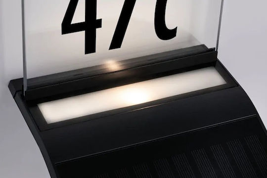 Paulmann Wandmontiert Solarleuchte Hausnummer 150lm Warmes Weiß 3000K mit Bewegungssensor IP44
