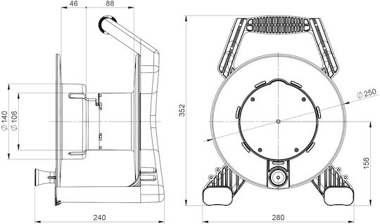 PCElectric 4 Plätze mit Kabel 40m Durchmesser 3 x 1.5mm²